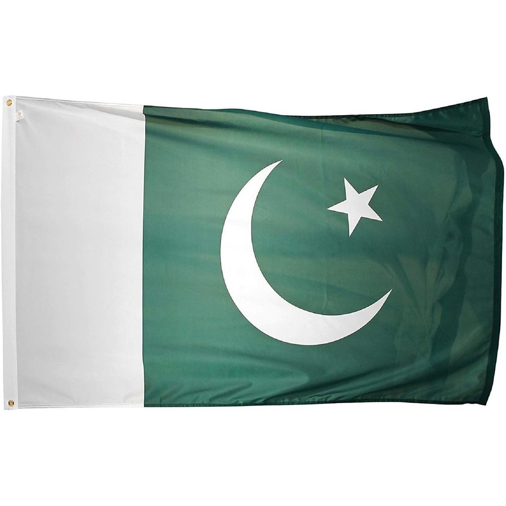 DANF Pakistan Flag 3x5 Foot PAKISTANI National Banner | ทนต่อการจางหาย, แหวนยางทองเหลือง, ผ้าใบหัวหน