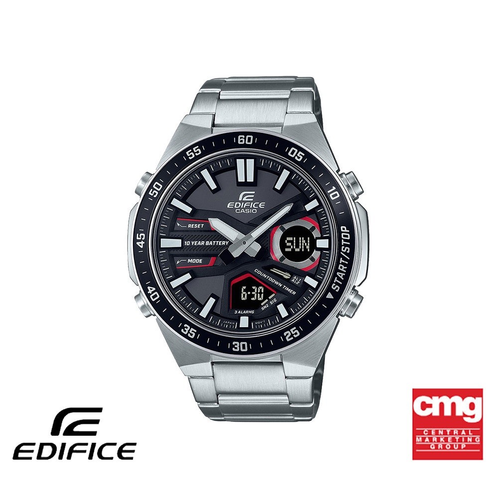 CASIO นาฬิกาข้อมือผู้ชาย EDIFICE รุ่น EFV-C110D-1A4VDF วัสดุสเตนเลสสตีล สีดำ