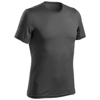 Decathlon Men'S Hiking Synthetic Short-Sleeved T-Shirt Mh100 เสื้อเดินป่าผู้ชาย รุ่น Mh100 - Grey
