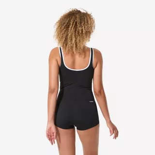 Decathlon Women’S 1-Piece Swimsuit With Shorty Bottoms ชุดว่ายน้ำวันพีซผู้หญิงขาสั้นมีซิป รุ่น Heva