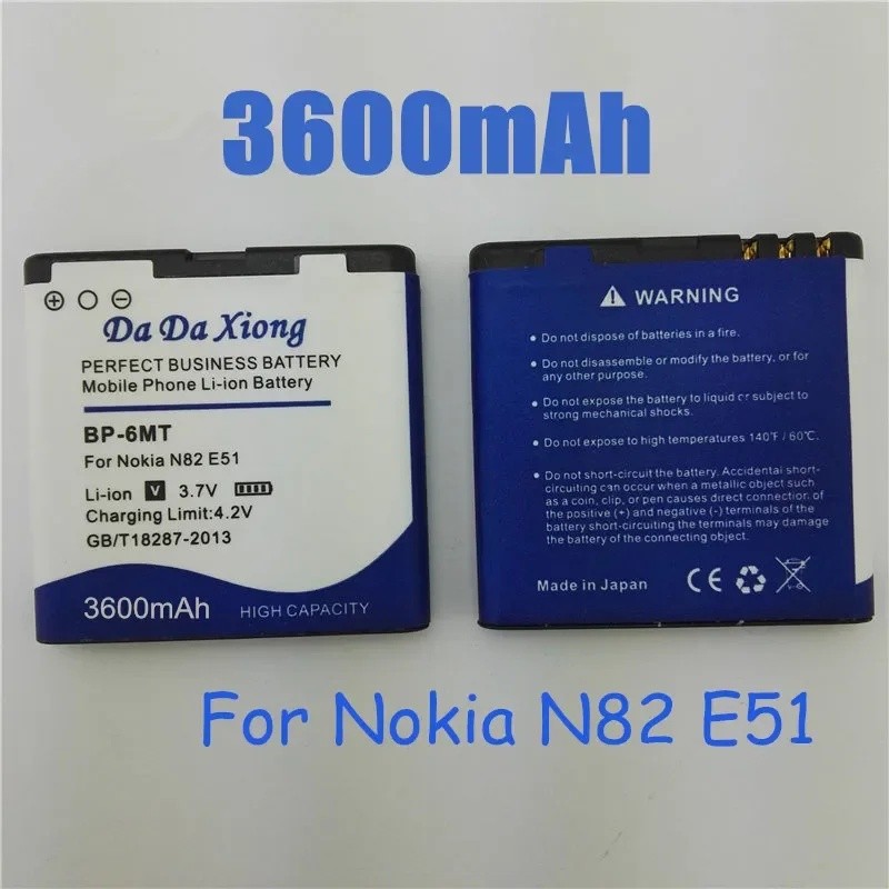 3600mAh BP 6MT BP-6MT BP6MT Li-ion แบตเตอรี่โทรศัพท์สําหรับ Nokia N81 N82 6720 E51 E51i
