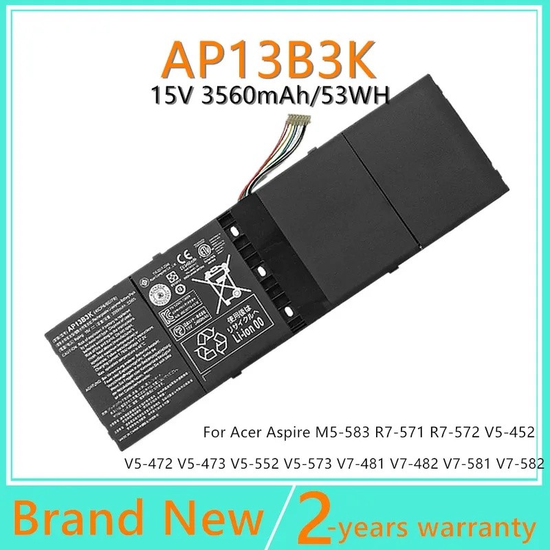 AP13B3K แบตเตอรี่แล็ปท็อปสําหรับ Acer Aspire V5-572 V5-572G V5-572P V5-573 V5-573G V5-573P V5-573PG 