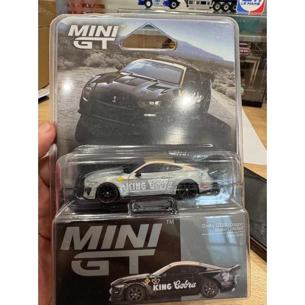 [กําพร้าสต็อกพร้อม] มินิgt 1/64 เชลบี้ GT500 งูมังกร แนวคิด งูสีดําทอง เบอร์ รุ่นการ์ดติดผนัง 1130 ท