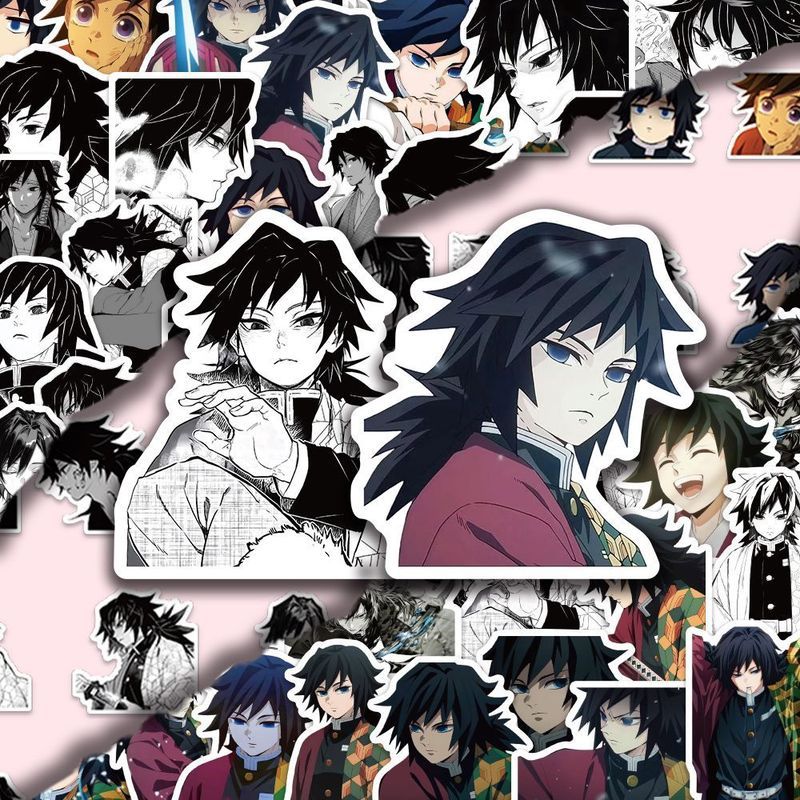 Demon Slayer/Giyuu/Tomioka Giyuu สติกเกอร์ Demon Slayer อะนิเมะตกแต่งโทรศัพท์มือถือคู่มือ/Pfod