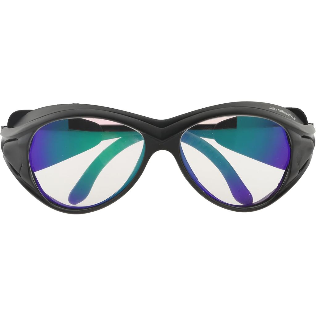 1064nm Laser Safety Glasses สําหรับช่างแกะสลักเลเซอร์ไฟเบอร์ YAG - ชนิดสะท้อนแสง, OD5+, 940-1100nm