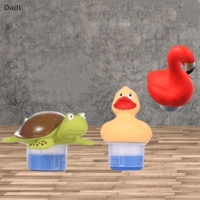 Dailt 1 ชิ้น Du Shaped Floating Pool Chlorine Dispenser เคมีแท็บเล็ตสําหรับสระว่ายน้ําขนาดเล็กในร่มสปา (TH)
