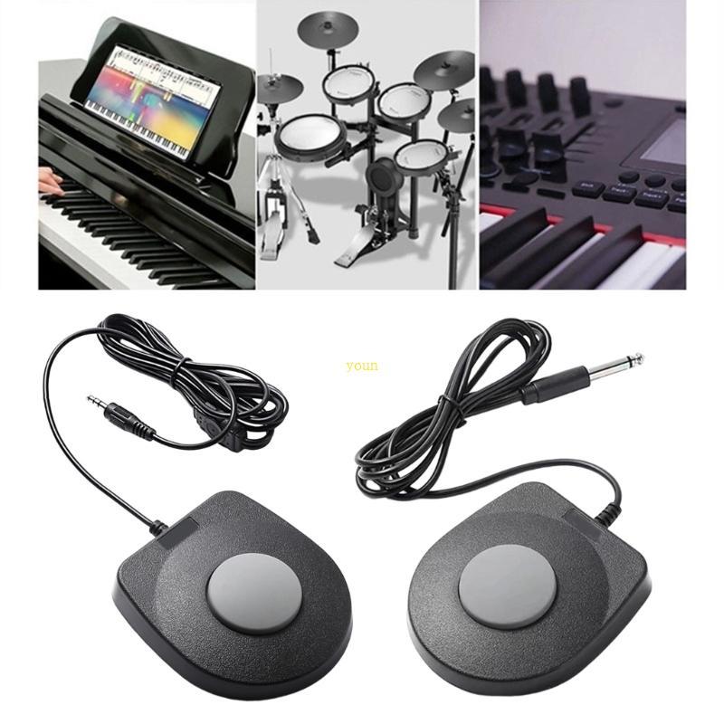 Compact Electronic Drum Sustain Pedal for Electronic Music Instruments