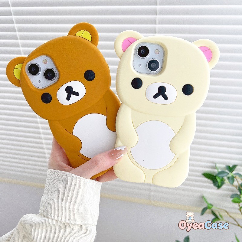 3D RilakkumaสําหรับRealme Q5 Q5i Q3 Pro Carnival Q3S Q3T Q3i X7 Max 5G 4Gเคสโทรศัพท์หมีน่ารักการ์ตูน