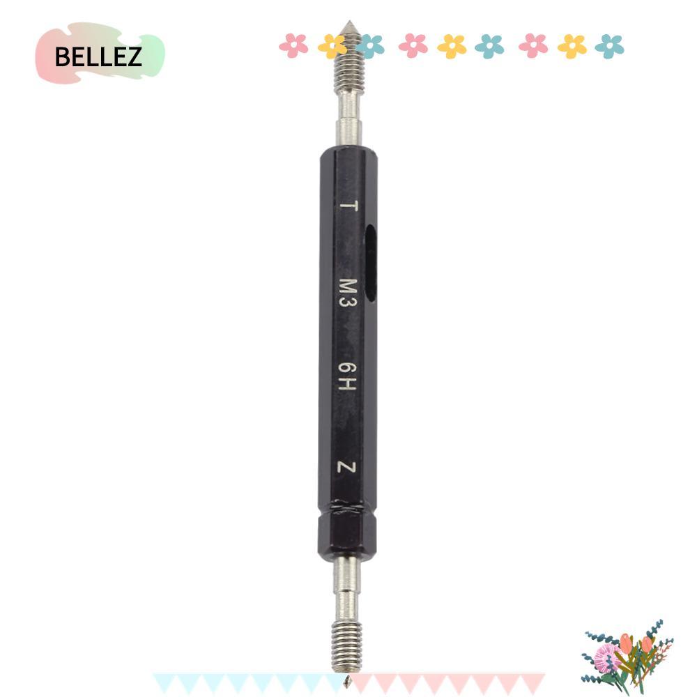 BELLEZ Thread Gage Set, 6H Tolerance M3 x 0.5 Thread Plug Gauge, Precision Double End Handle Bearing