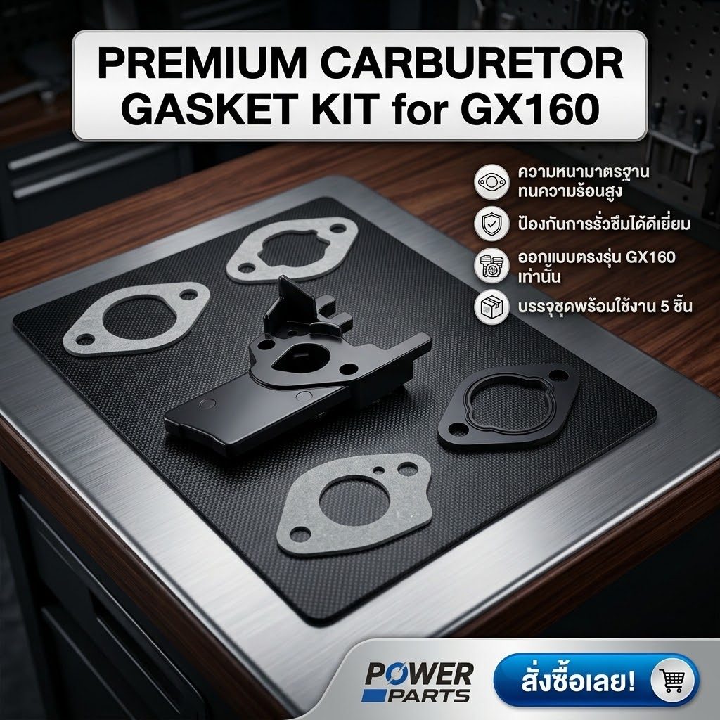 ปะเก็นคาบู gx160 gx200 ปะเก็นคาบูเรเตอร์gx160 ปะเก็นคาบูเครื่องยนต์เบนซิน5.5-8.5แรง ปะเก็น คาร์บู GX