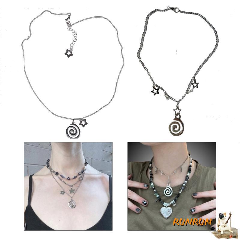 RUNN Vortex Star จี้สร้อยคอ Clavicle Chain Choker สร้อยคอเครื่องประดับฤดูร้อน