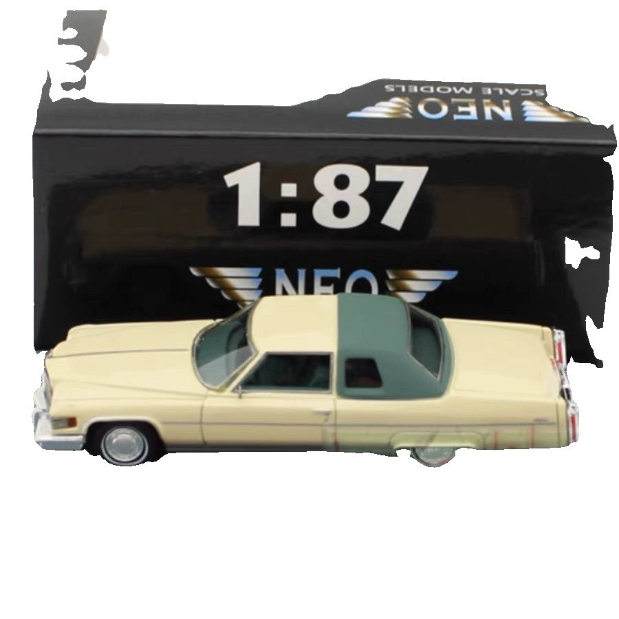 1: 87 Cadillac Cadillac Coupe de ville คอลเลกชันจําลองรถยนต์เรซิน