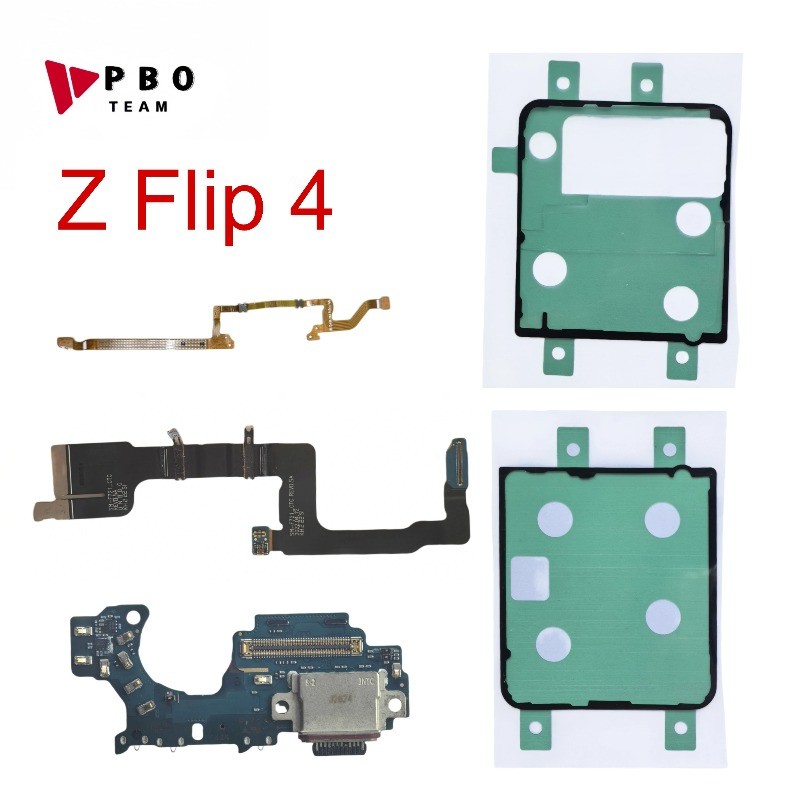 SAMSUNG สําหรับSamsung Z Flip 4 F721 F721B F721U F721Nเมนบอร์ดจอแสดงผลLCD Spin Axis Flexสายชาร์จPort