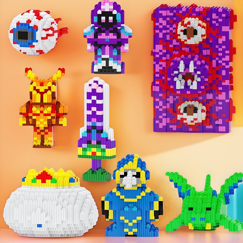 Terraria สินค้า Terraria เนื้อ Mountain Wall Terraria รูป Building Block ของเล่นของขวัญเกม Handmade 