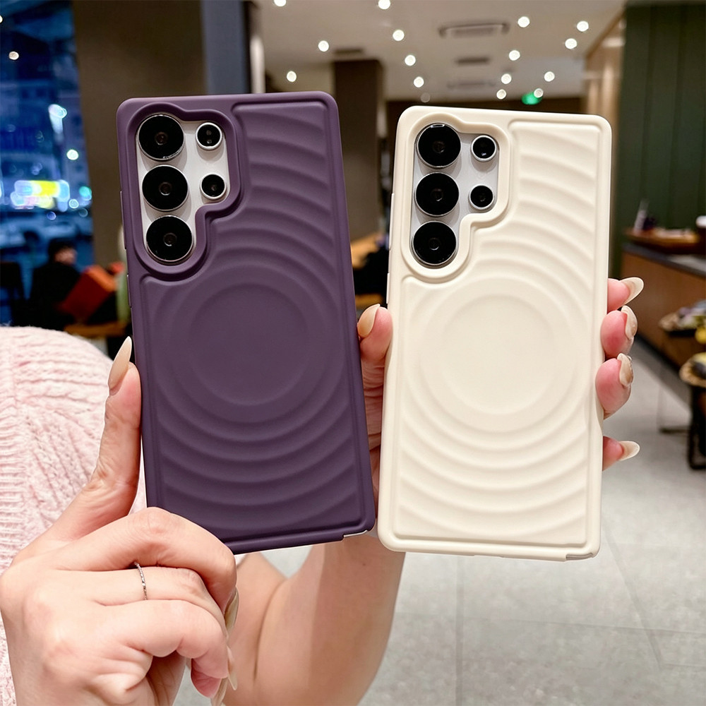 เคสซิลิโคนเหลวลายคลื่นน้ำ For Samsung A57 A56 A55 A37 A36 A35 A27 A26 A17 A16 A15 S26Ultra เคสผิวด้าน กันกระแทก