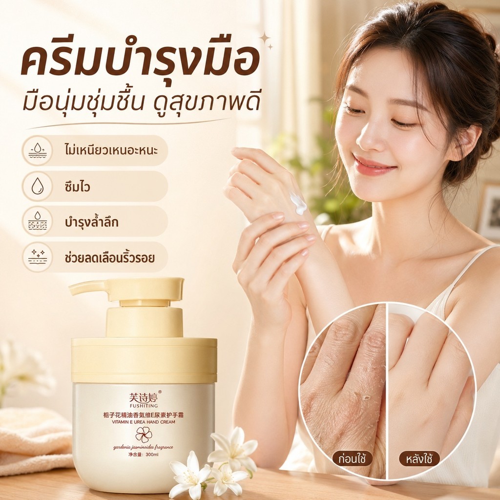 【บำรุงมือล้ำลึก】ครีมทามือเพิ่มความชุ่มชื้นบำรุงผิวมือลดเลือนริ้วรอยสกัดจากธรรมชาติ100%ซึมไวไม่เหนียวเหนอะหนะดูแลมือประจำวันเหมาะสำหรับผู้สูงอายุ