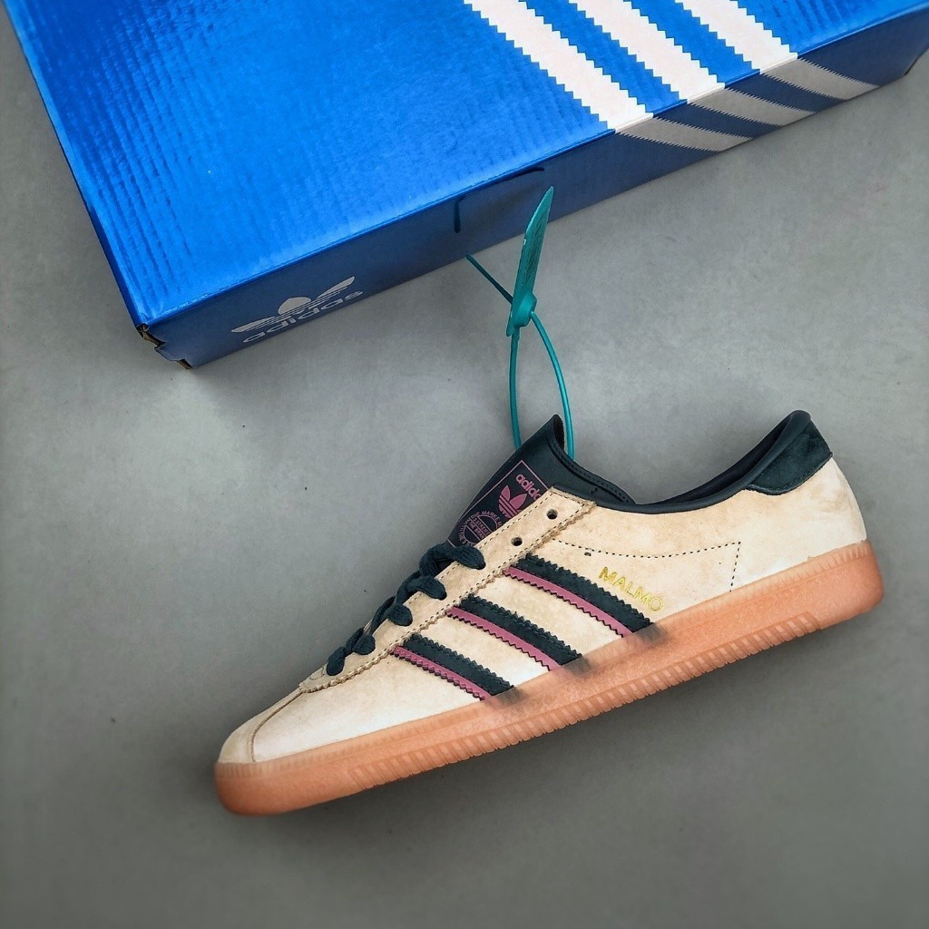 AD Originals เบอร์มิวดาสุภาพบุรุษเยอรมันการฝึกอบรมฟุตบอลอเนกประสงค์หนัง Clover Low Top Board รองเท้า