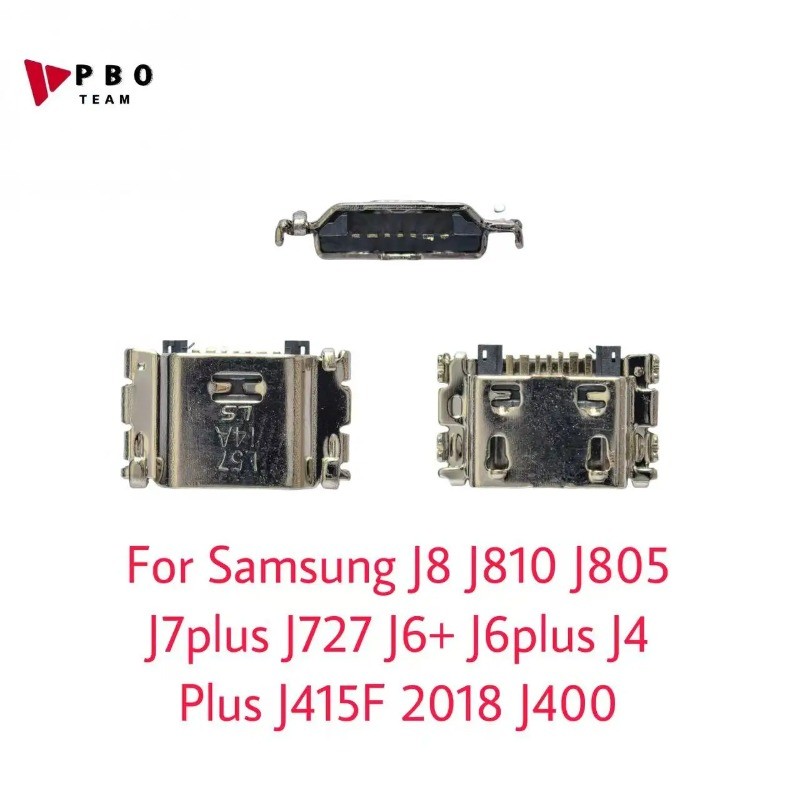 JDT 100/200pcs USB Charger Dock พอร์ตชาร์จสําหรับ Samsung J8 J810 J805 J7plus J727 J6+ J6plus J4 Plu