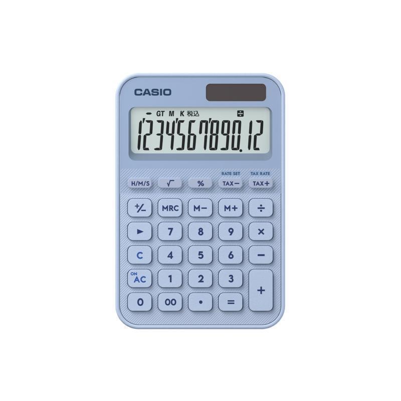 CASIO เครื่องคิดเลขแบบตั้งโต๊ะ รุ่น MS-20YC-LB สีฟ้า