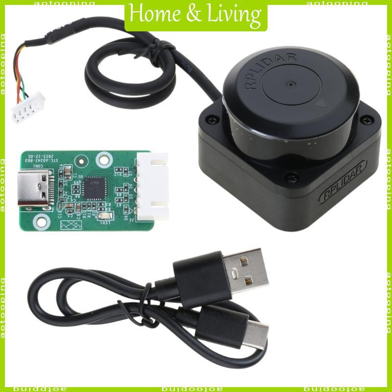 AOTOO 360 องศา RPLIDAR C1 เซนเซอร์โมดูลสแกนรัศมีตั้งแต่โมดูลสําหรับอุปสรรค