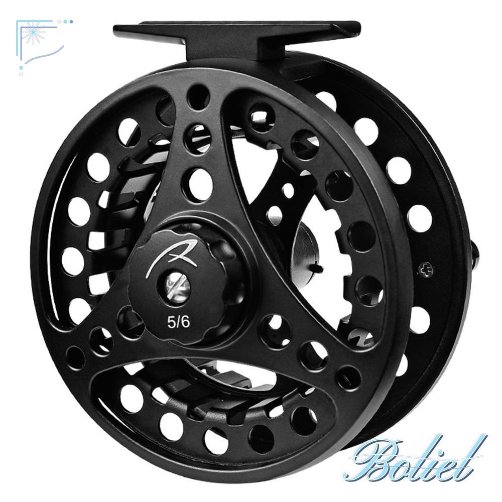 BOLIEL Fly Reel, 5/6 WT 2 + 1BB แบริ่ง Fly Fishing Reel, ทนทาน 85 มม. เส้นผ่านศูนย์กลางอลูมิเนียมตกป