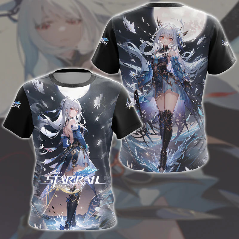 [Local Stock] VCC เกม Honkai: Star Rail Kafka คอสเพลย์เสื้อยืด  พิมพ์เด็ก Anime TEE ผู้ชาย/ผู้หญิงแข