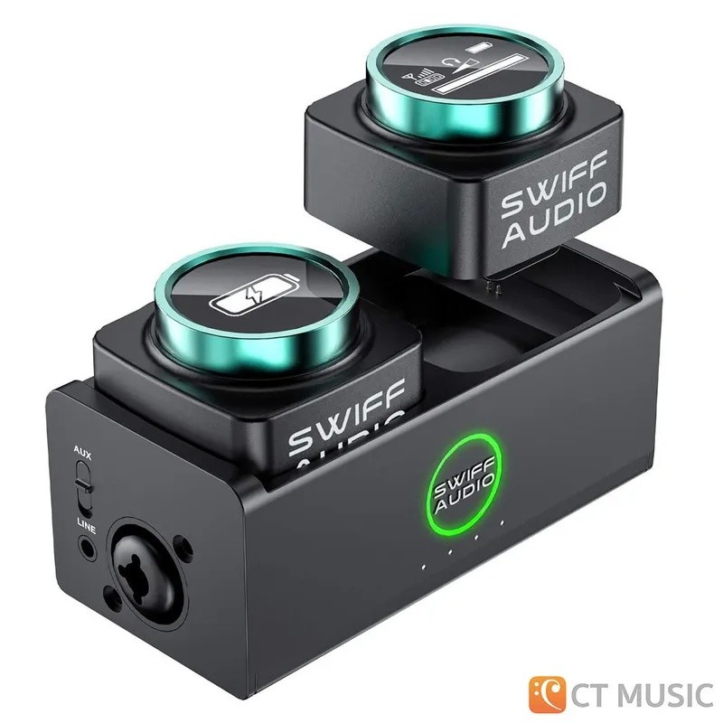 UNJW Swiff Audio WX510 5.8GHz หูฟังตรวจสอบไร้สายหนึ่งต่อสองสําหรับสตูดิโอบันทึกกีตาร์การแสดงการสตรีม