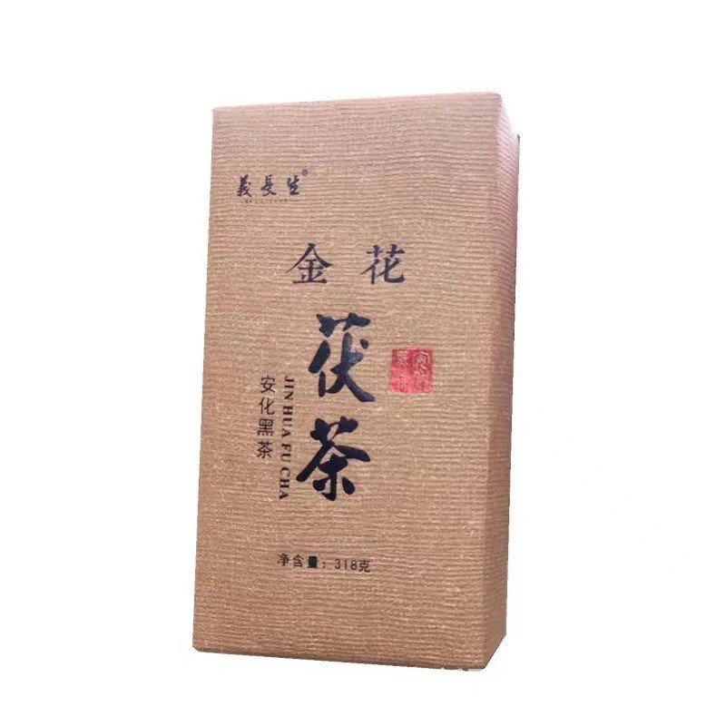 Hunan Anhua ชาดําดอกไม้สีทอง Fu อิฐชา 318g Anhua ดอกไม้สีทองชาดําโรงงานราคาเดิม Place จัดส่ง UO5M