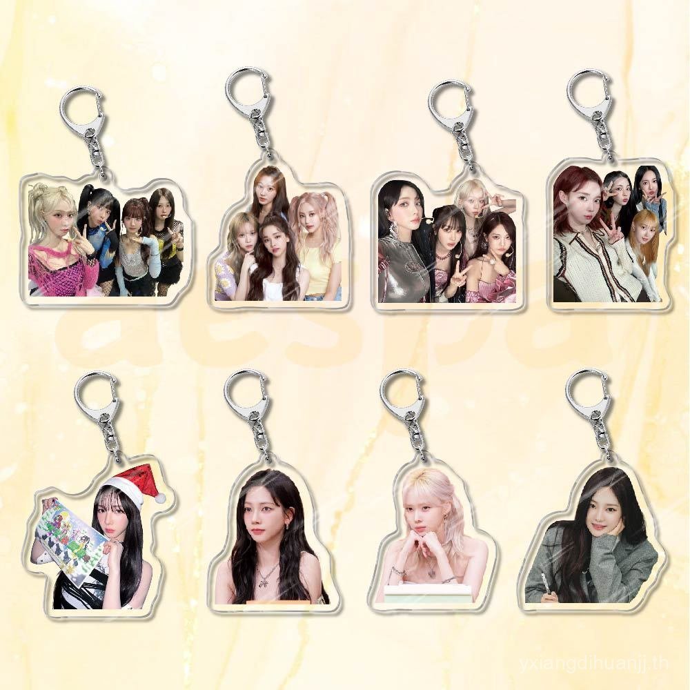 Aespa Kpop อะคริลิคพวงกุญแจ Karina Yoo Jimin กระเป๋าจี้ Creative Campus อุปกรณ์เสริมขนาดเล็ก K‐Pop M