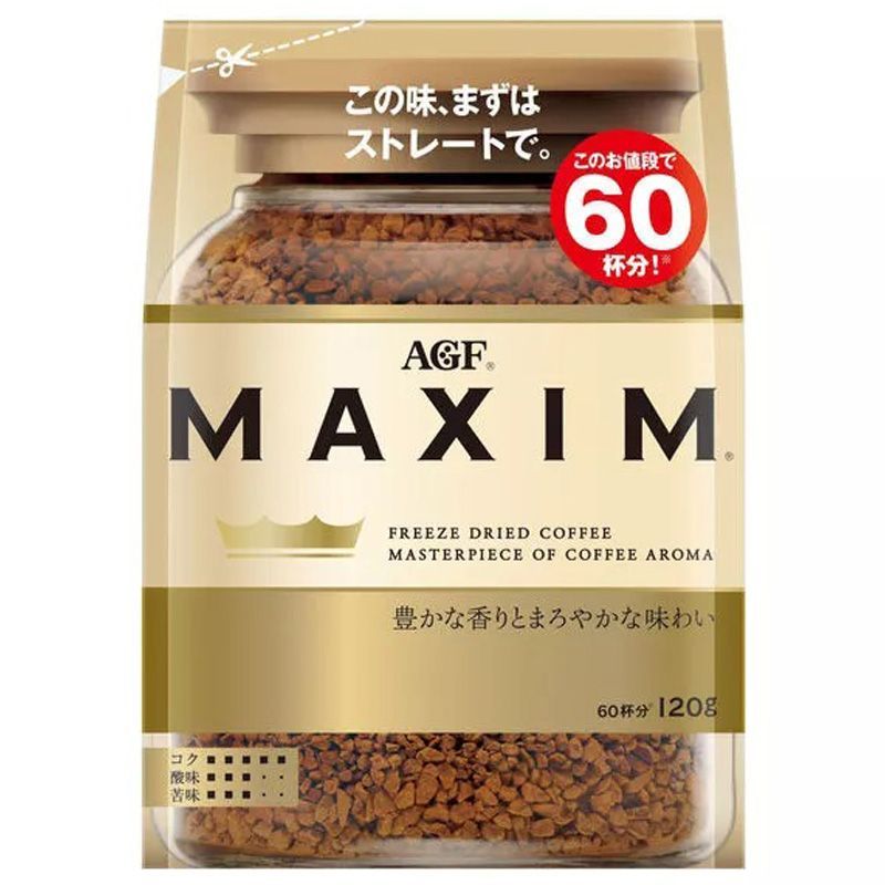 แม๊กซิมส์คอฟฟี่กาแฟสำเร็จรูป 120กรัม Maxim Instant Coffee 120g. [หมายเลขบาร์โค้ด 4901111275218 ]