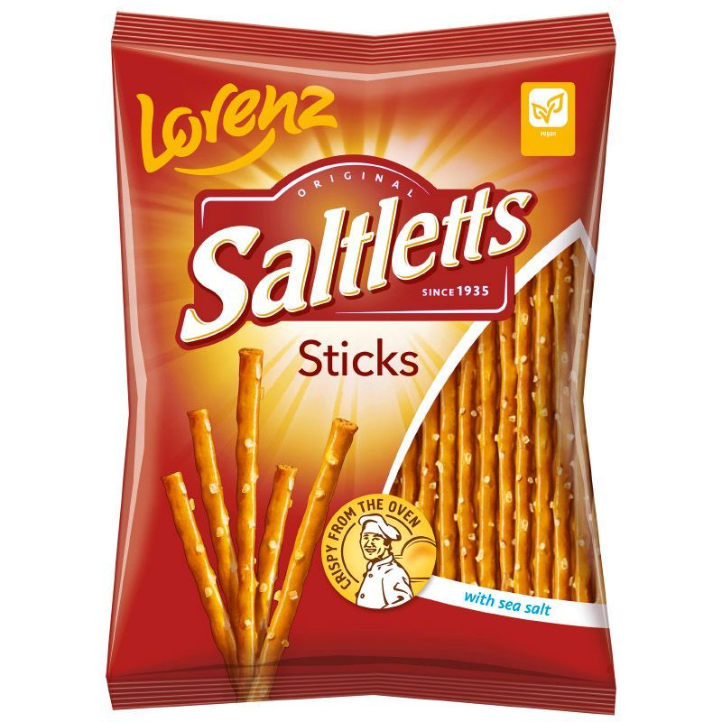 ลอเรนซ์ขนมปังอบกรอบชนิดแท่ง 75กรัม Lorenz Saltetts Sticks 75g. [หมายเลขบาร์โค้ด 4017100672101]