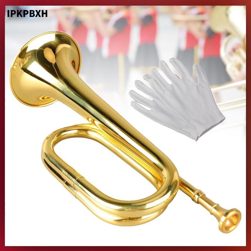 [MAGIDEAL] ทรัมเป็ต Bugle ทองเหลือง Marching Bugle Cavalry ทรัมเป็ตเครื่องดนตรีแบบพกพา Bugle สําหรับ