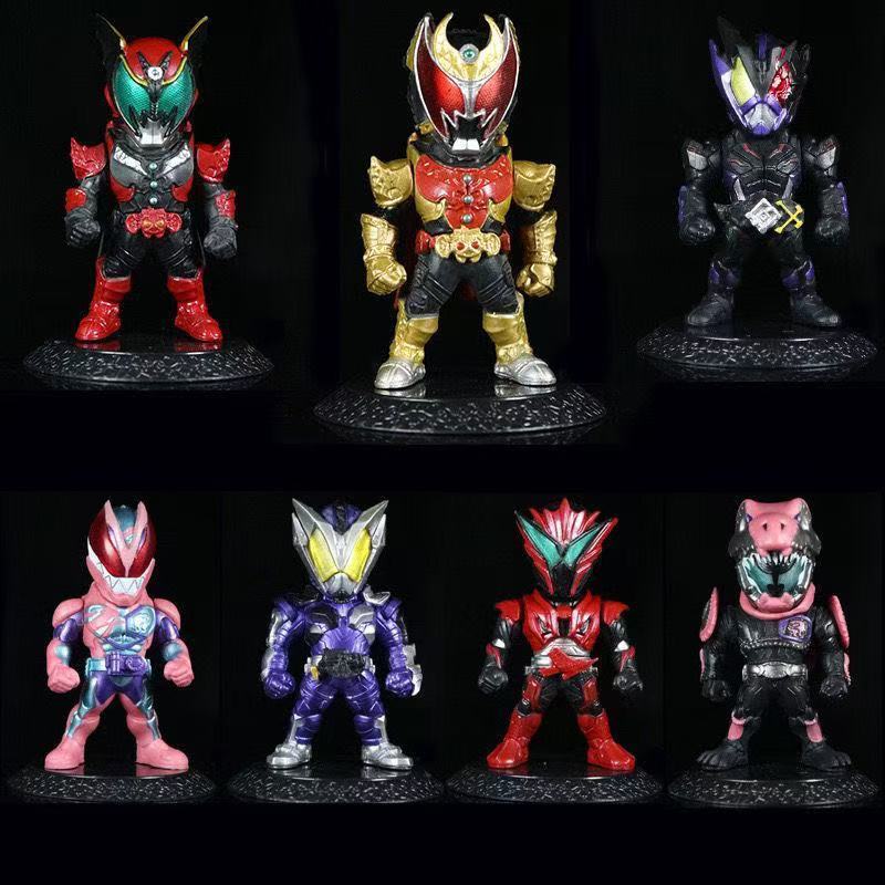 (全套)7款假面士手办动漫边玩具蛋装饰摆件修身套装(เต็มชุด) 7 Kamen Knight Handmade Animation Week65Uheg