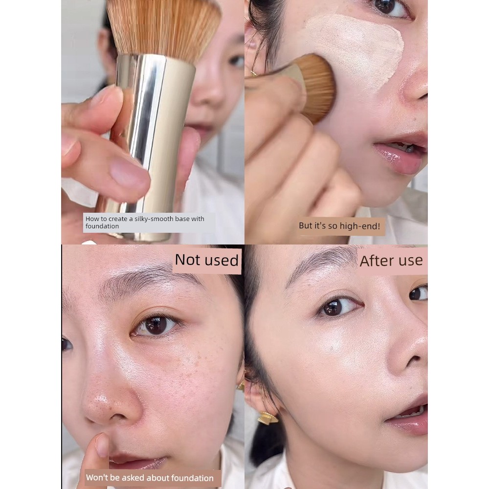 แปรงปัดแป้งฝุ่น แปรงรองพื้น Lancome Lancome Pure Foundation Brush รูปกลีบดอกไม้นุ่มไม่กินแป้งแปรงแต่