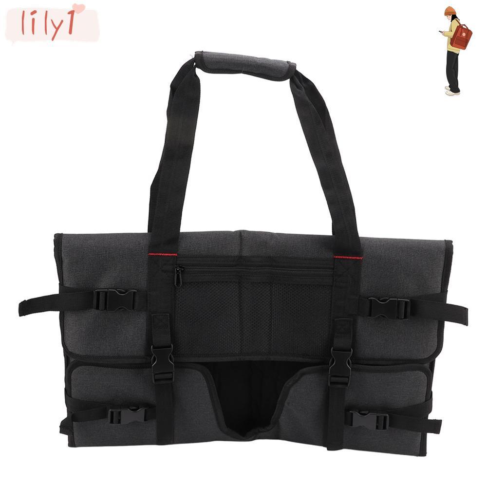 LILY Monitor Protective Bag, Black Frosted Cloth Monitor Carrying, ทนทาน 24 นิ้วพร้อมที่จับหน้าจอ LC