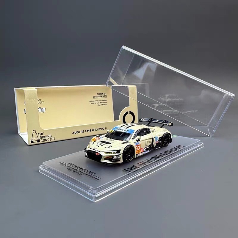 [สต๊อกพร้อม] [จัดส่ง] KILO x TBC THE BORING CONCEPT Co-Branded 1/64 Audi R8 LMS GT3 EVO II Racing Mo