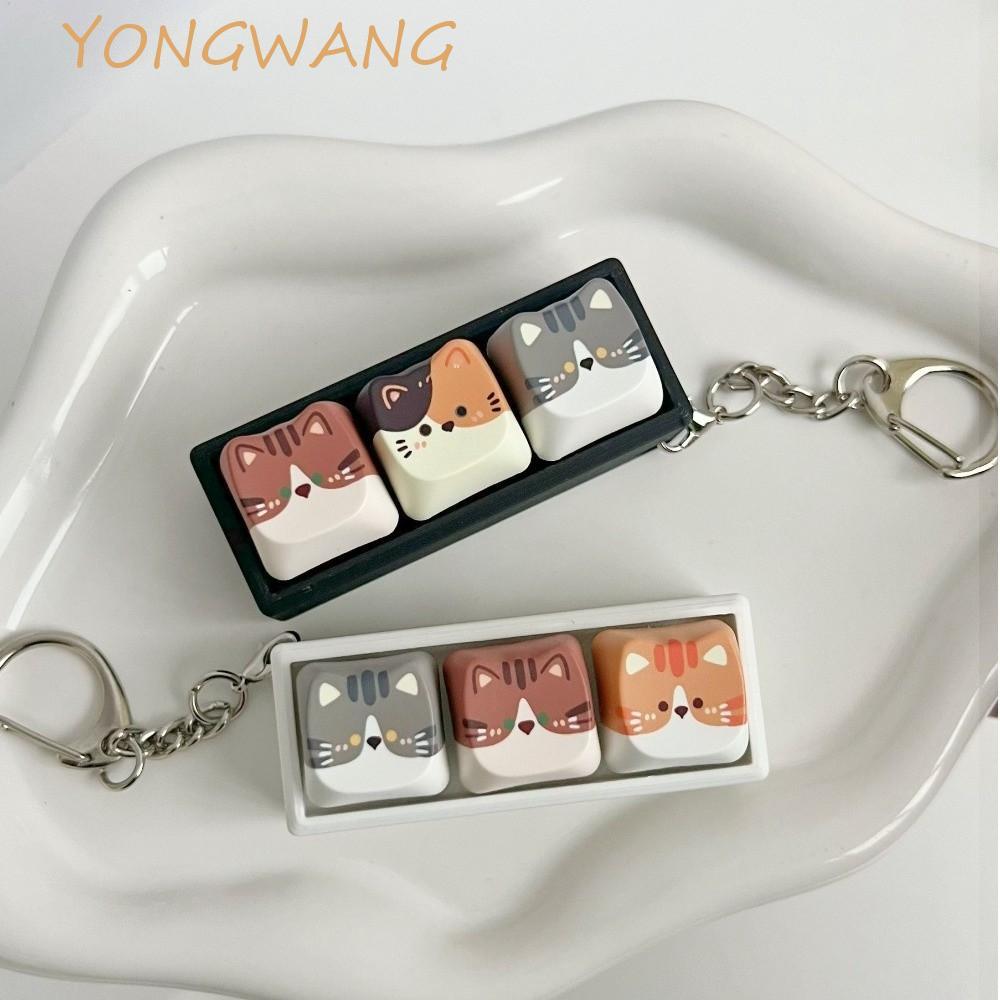 YONGWANG พวงกุญแจ Fidget, พวงกุญแจแมว Fidget Toy Keycap