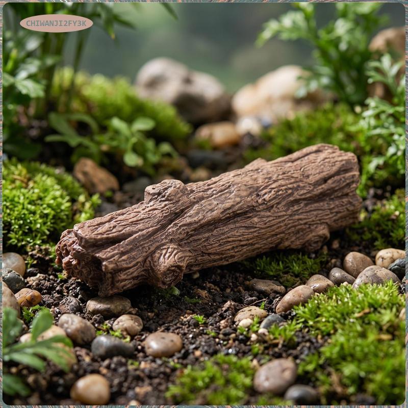 [chiwanji2fy3k] จําลองป่าจอแสดงผลพลาสติกต้นไม้ Stump Decor ที่สมจริง Woodland Log Accent สําหรับโต๊ะ