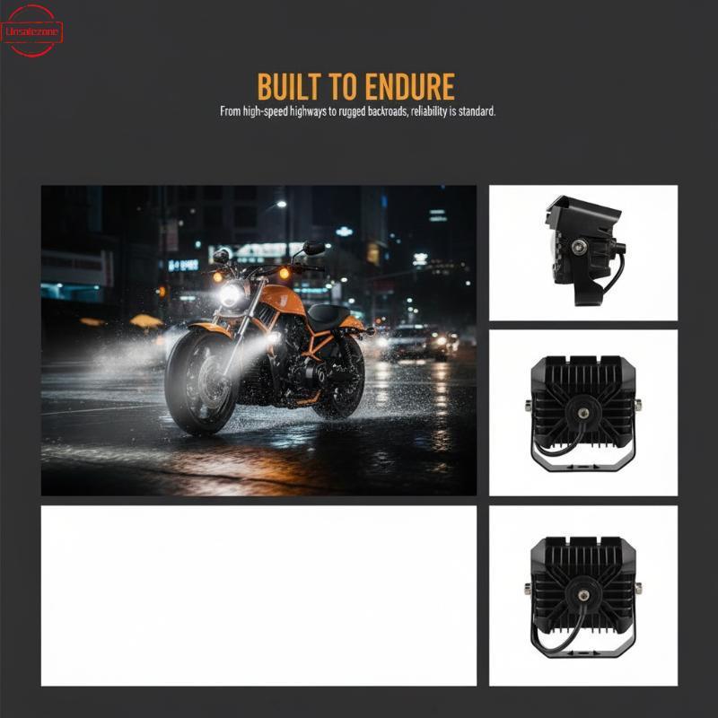OZTH MOFOX V7 V8 รถจักรยานยนต์ Mini Spot Light Dual สี High Low Beam กันน้ําสําหรับ Mountain Roads V