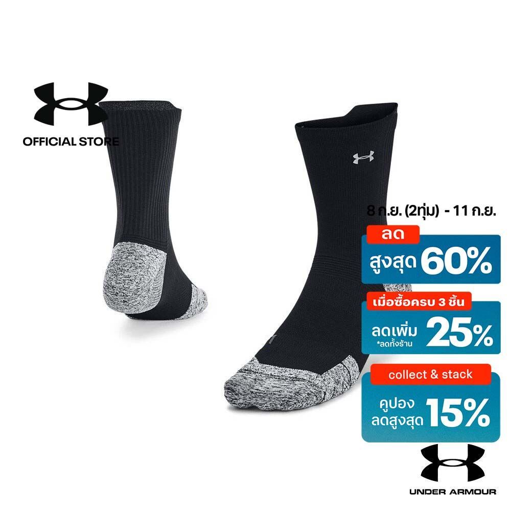 Under Armour UA Unisex ArmourDry™ Run Cushion Mid-Crew Socks อันเดอร์ อาร์เมอร์ ถุงเท้า สำหรับทุกเพศ