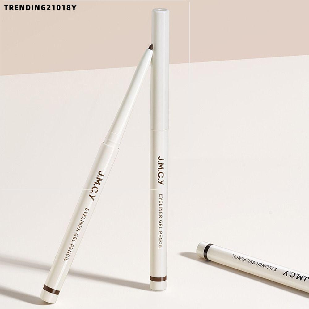 TRENDING21018Y Gel Eyeliner, Color-Locking 2-in-1 Gel Eyeliner Pen, Long-Lasting Waterproof Smooth E