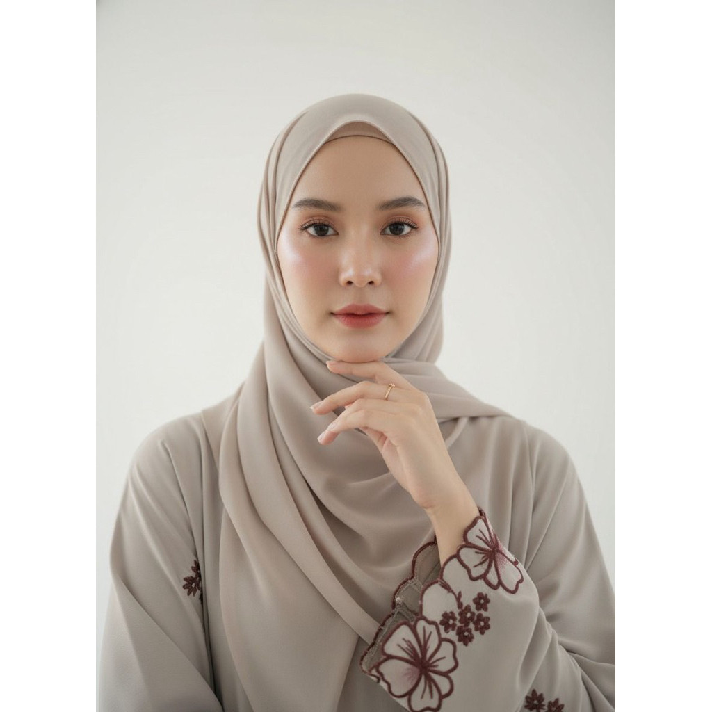 Zahrina Dress - Syafira collection, Premium Anti-UV Marina ปัก Dress