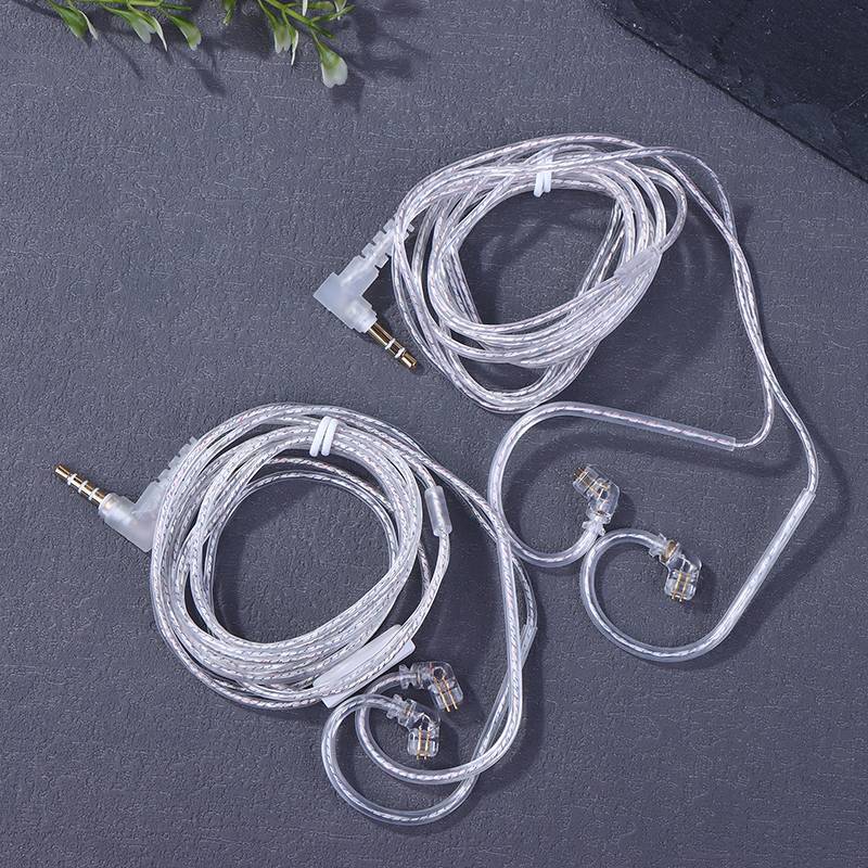 (ใหม่) 3.5 มม.2PIN In Ear หูฟังแบบมีสาย KZ Silver Plated KZ หูฟังสายอัพเกรดพร้อมไมโครโฟน KZ หูฟังลวด
