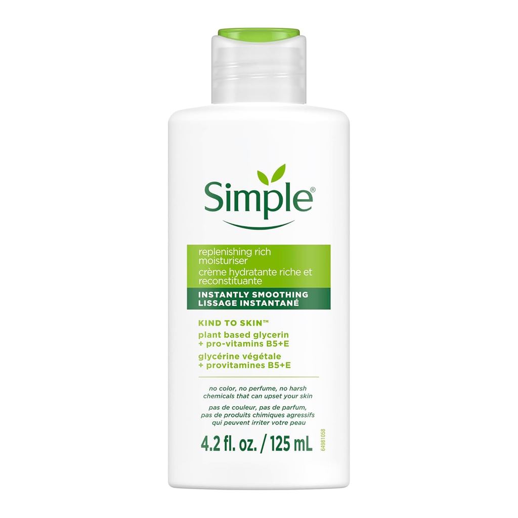 Simple Kind to Skin Face Moisturizer สําหรับผิวบอบบาง Replenishing Rich 12 ชั่วโมง Moisturization สํ