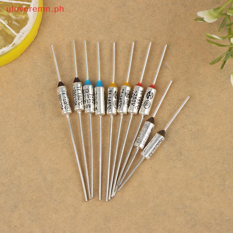 Uloveremn 10PCS 142°-216°C 10A/15A 250V ฟิวส์ความร้อนโลหะสําหรับหม้อหุงข้าว PH