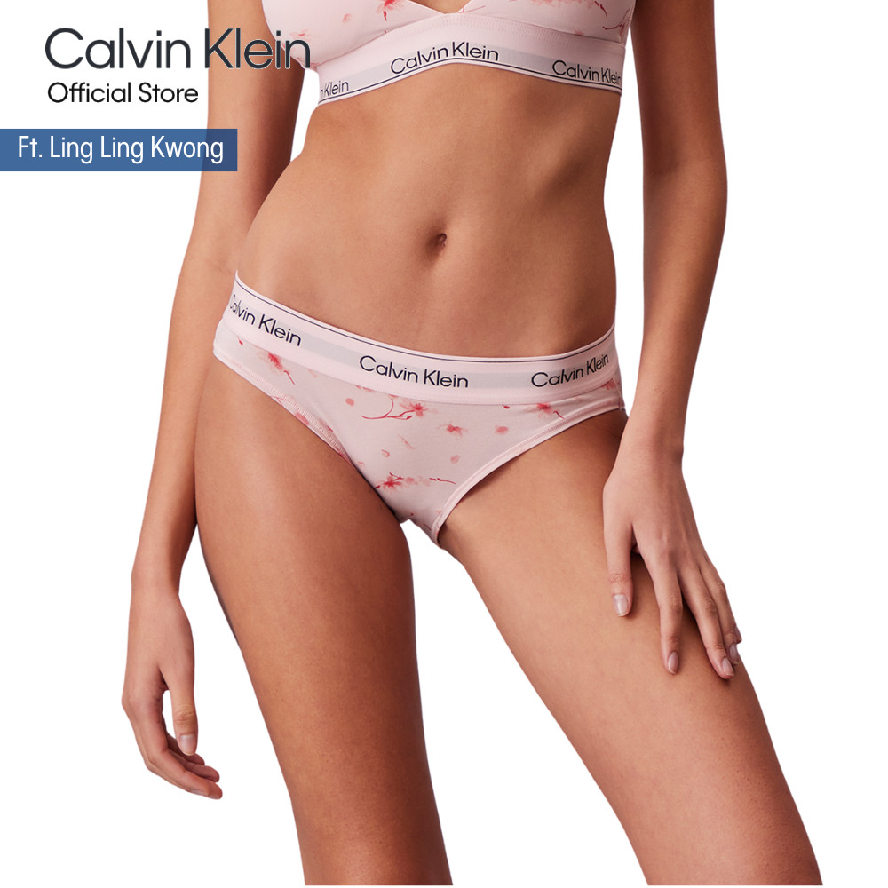 CALVIN KLEIN กางเกงชั้นในผู้หญิง Icon Cotton Modal ทรง Bikini Briefs รุ่น QF8520AD 3Z0-สีพีช