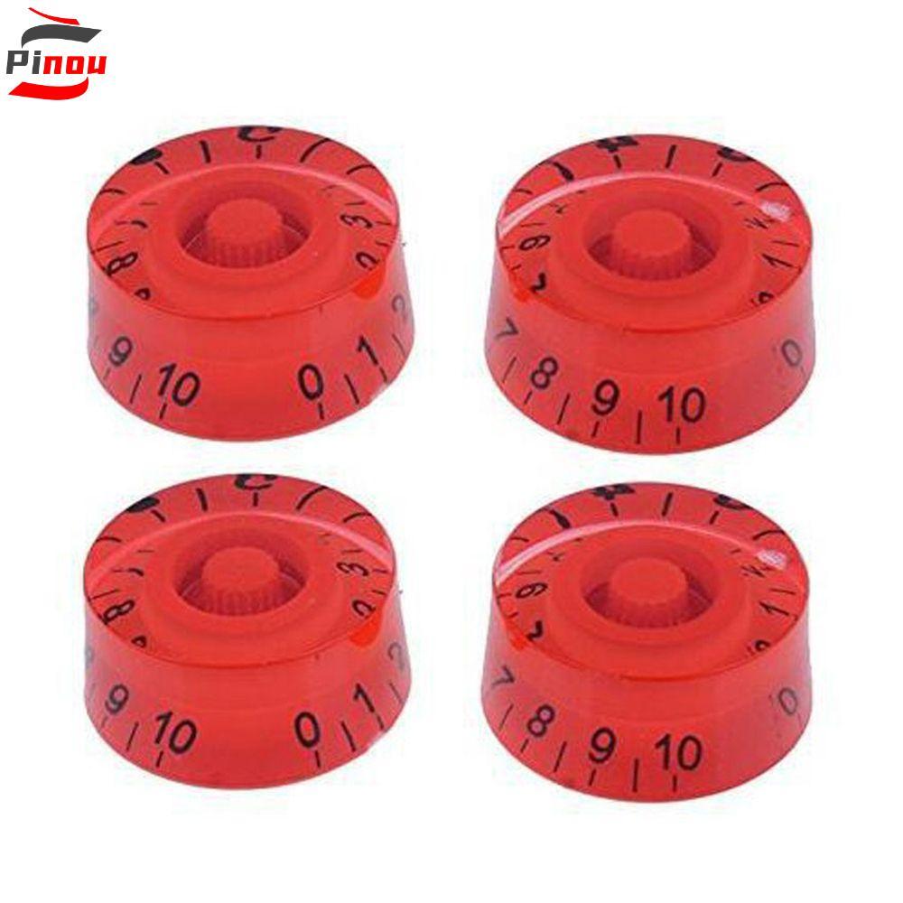 PINOU Potentiometer Cap Volume Knob 4pcs Tone Control Knob Musical Intrument Accessary กีตาร์ลูกบิด 