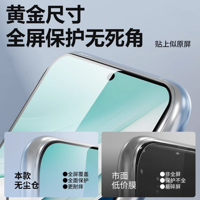 เหมาะสําหรับ Real Me Q5pro ฟิล์มนิรภัย Q3i ฟิล์มโทรศัพท์มือถือ Q2 โกดังปลอดฝุ่น REALME ACE ฟิล์ม V15