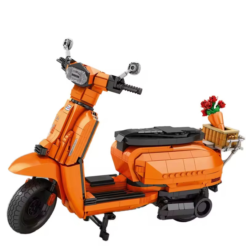 Reobrix 11037 V200 City รถจักรยานยนต์รุ่น Building Block - MOC ปริศนาฐานขาตั้ง, ปลอดภัยอิฐของเล่นของ
