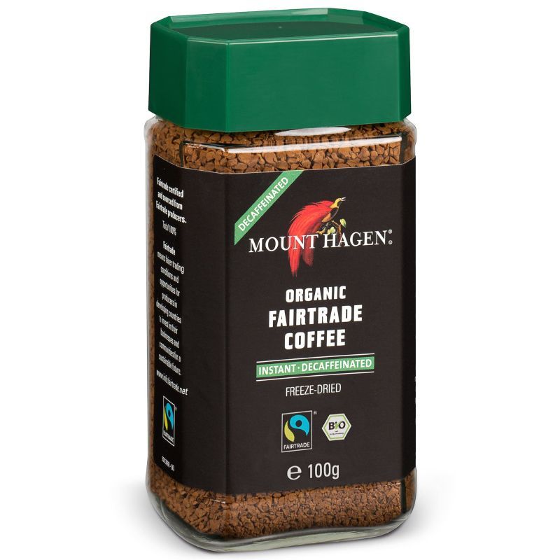 เม้าท์ฮาเก้นกาแฟดิแคฟฟิเนทออร์กานิคแฟร์เทรด 100กรัม Mount Hagen Decaffeinated Organic Fair Trade Coffee 100g.